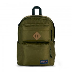 JanSport Double Break Ruksaci Laptop Ruksak Maslinasto Zelene | FHRHY78828