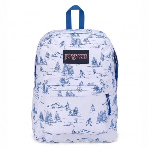 JanSport SuperBreak® Plus Ruksaci Laptop Ruksak Bijele Plave | YHRGT18123