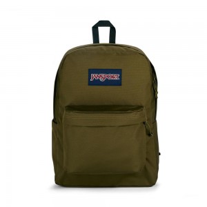 JanSport SuperBreak® Plus Ruksaci Laptop Ruksak Maslinasto Zelene | HRXMI82874