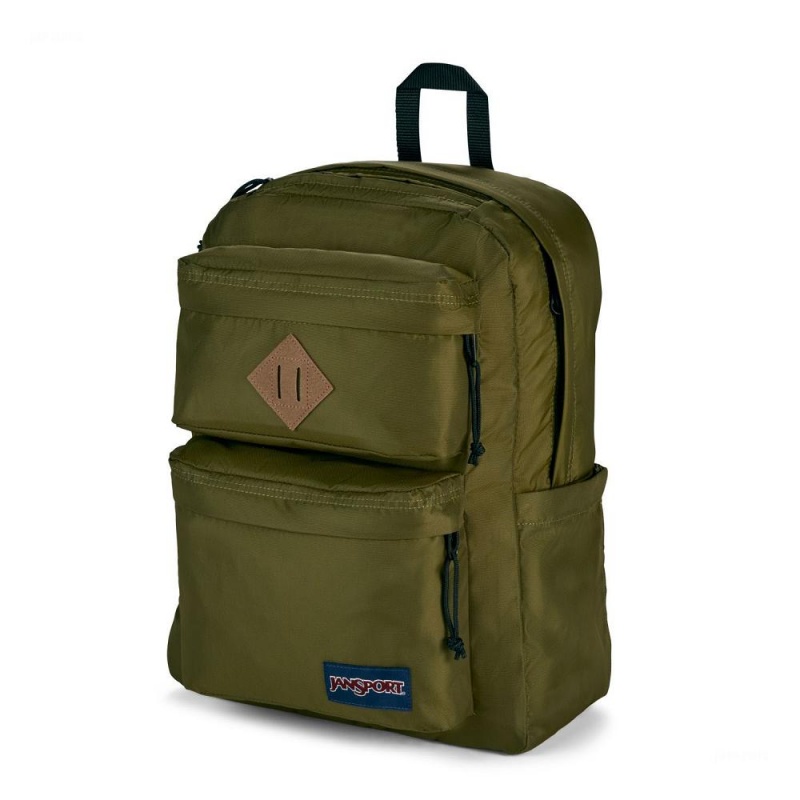 JanSport Double Break Ruksaci Laptop Ruksak Maslinasto Zelene | FHRHY78828