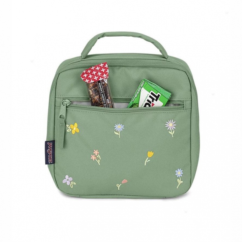 JanSport EMBROIDERED BLOSSOM BUNDLE Ruksaci Laptop Ruksak Zelene | HRXMI44182