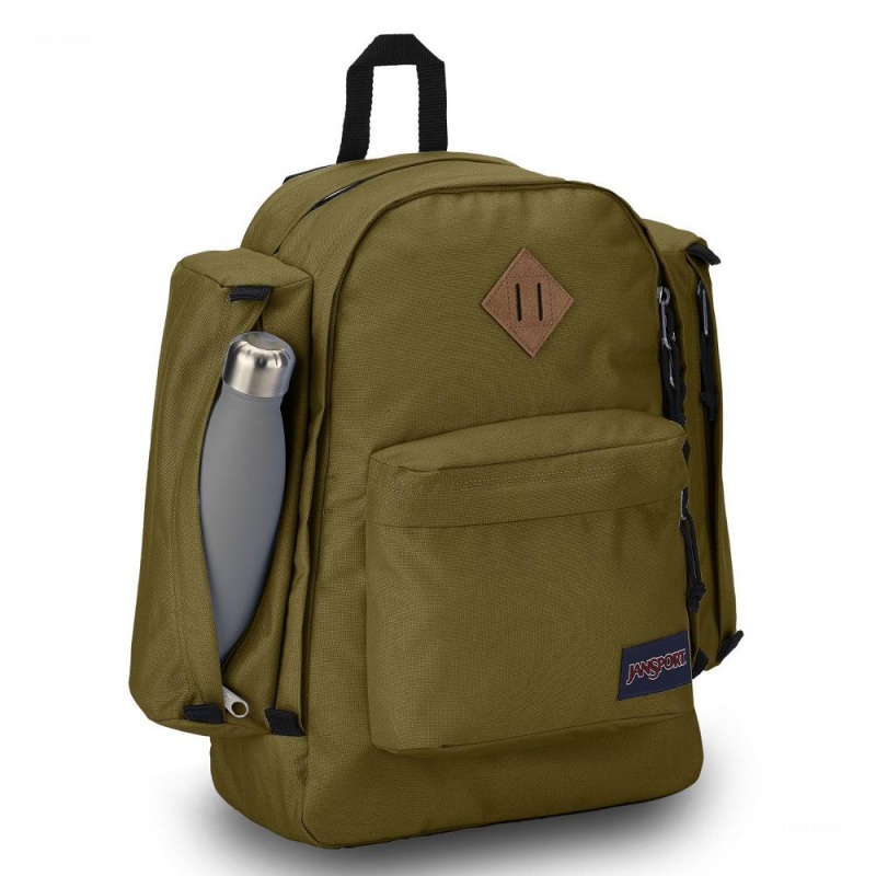 JanSport Field Pack Ruksaci Laptop Ruksak Maslinasto Zelene | MHRFT97366