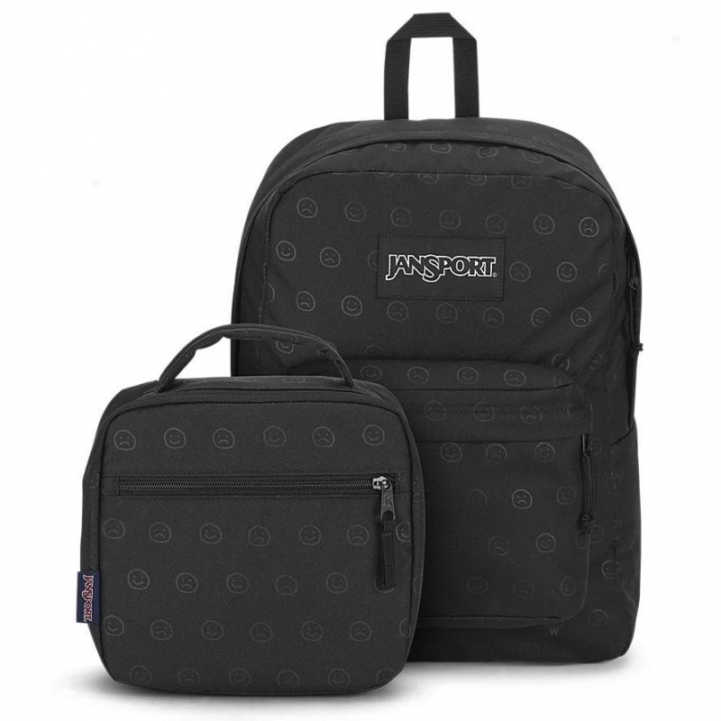 JanSport HAPPY AND SAD BUNDLE Ruksaci Laptop Ruksak Crne | THRPQ11742