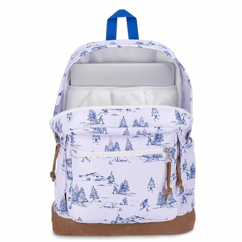 JanSport Right Pack Ruksaci Laptop Ruksak Bijele Plave | YHRVQ38705