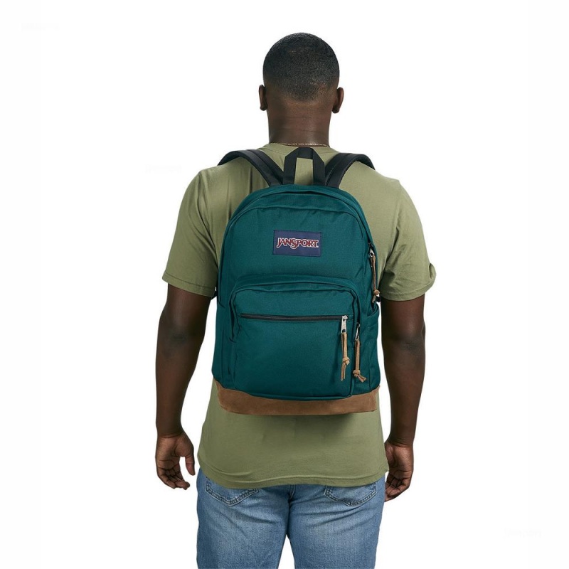 JanSport Right Pack Ruksaci Laptop Ruksak Tamno Zelene | MHRFT19229