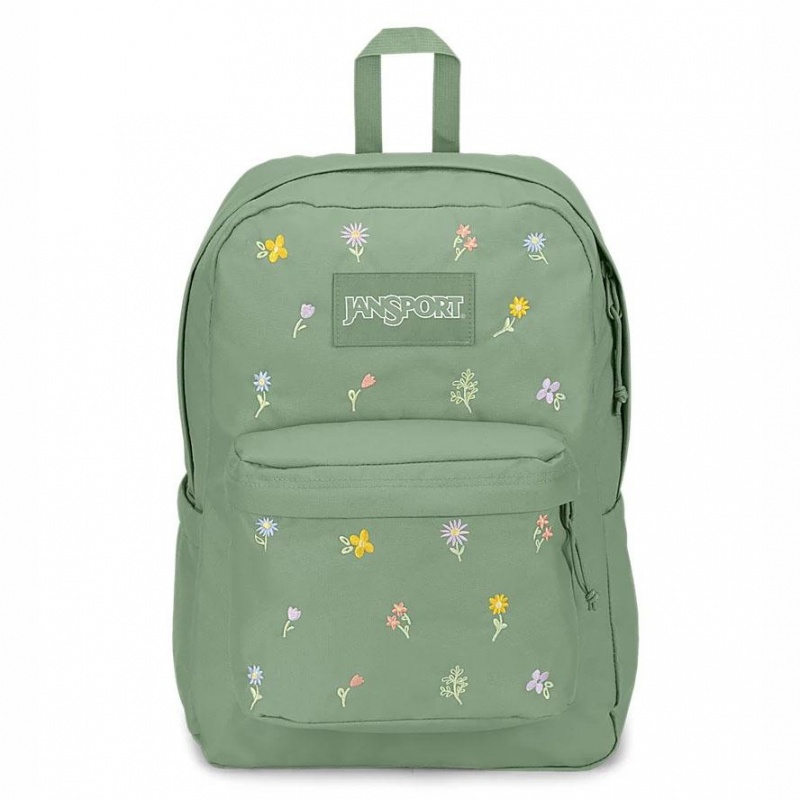 JanSport SuperBreak® Plus Ruksaci Laptop Ruksak Zelene | HRZPD29822