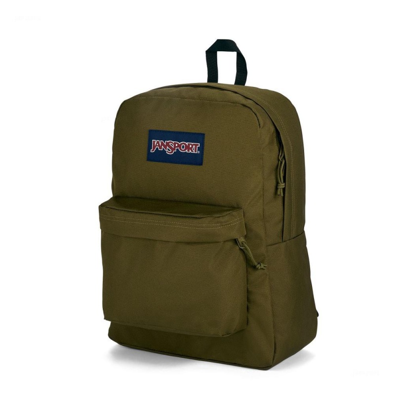 JanSport SuperBreak® Plus Ruksaci Laptop Ruksak Maslinasto Zelene | HRXMI82874