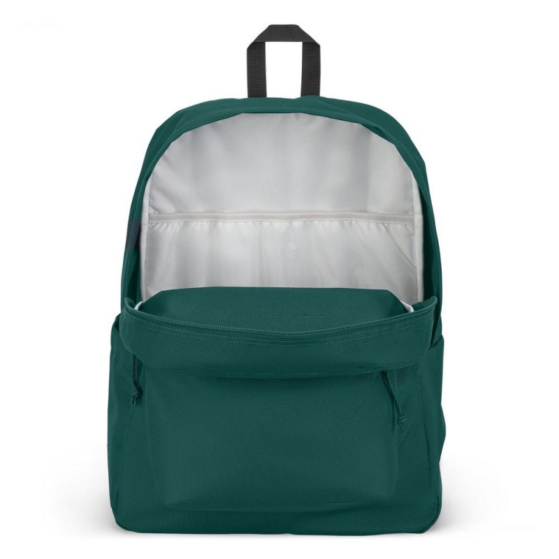 JanSport SuperBreak® Plus Ruksaci Laptop Ruksak Tamno Zelene | DHRVO49132