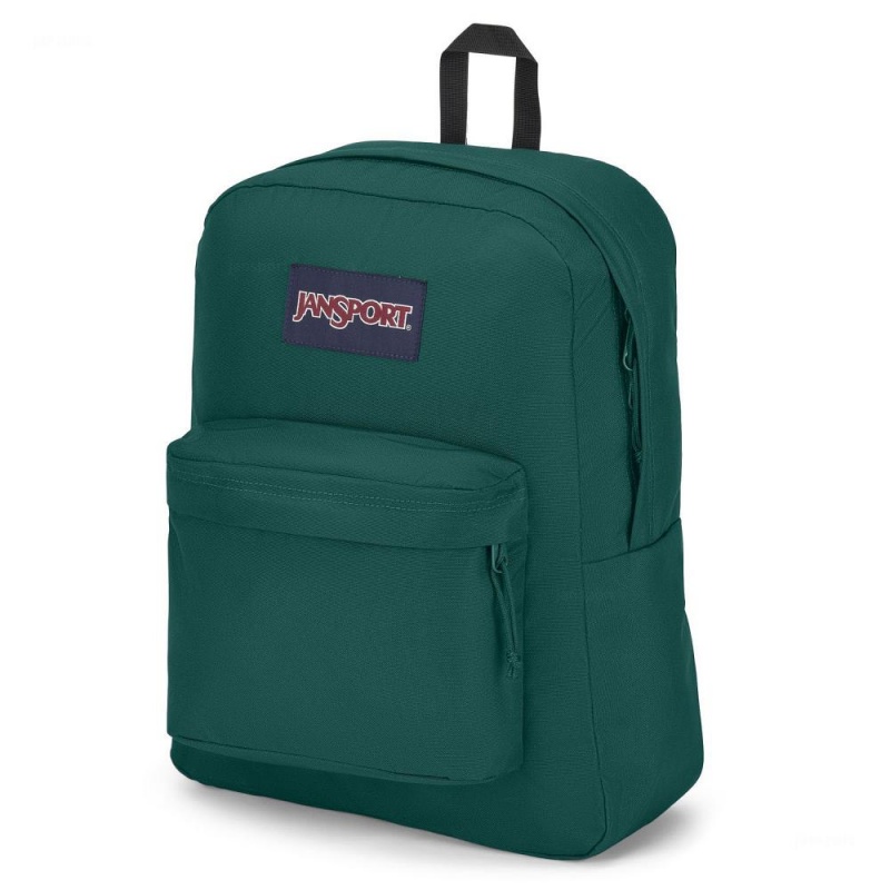 JanSport SuperBreak® Plus Ruksaci Laptop Ruksak Tamno Zelene | DHRVO49132