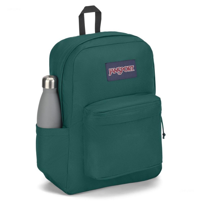 JanSport SuperBreak® Plus Ruksaci Laptop Ruksak Tamno Zelene | DHRVO49132