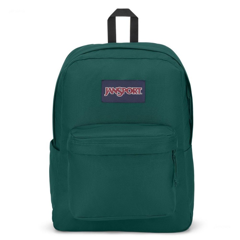 JanSport SuperBreak® Plus Ruksaci Laptop Ruksak Tamno Zelene | DHRVO49132